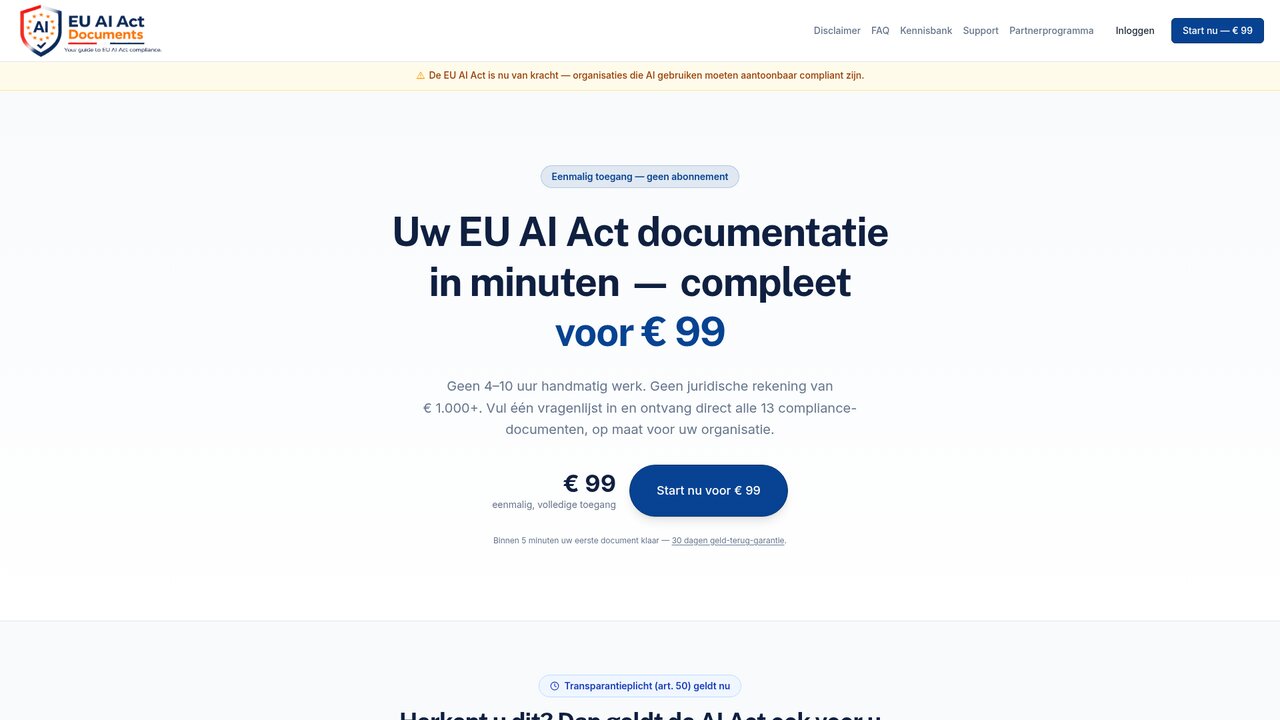 EU AI Act Documents - Compliance Documentation Platform