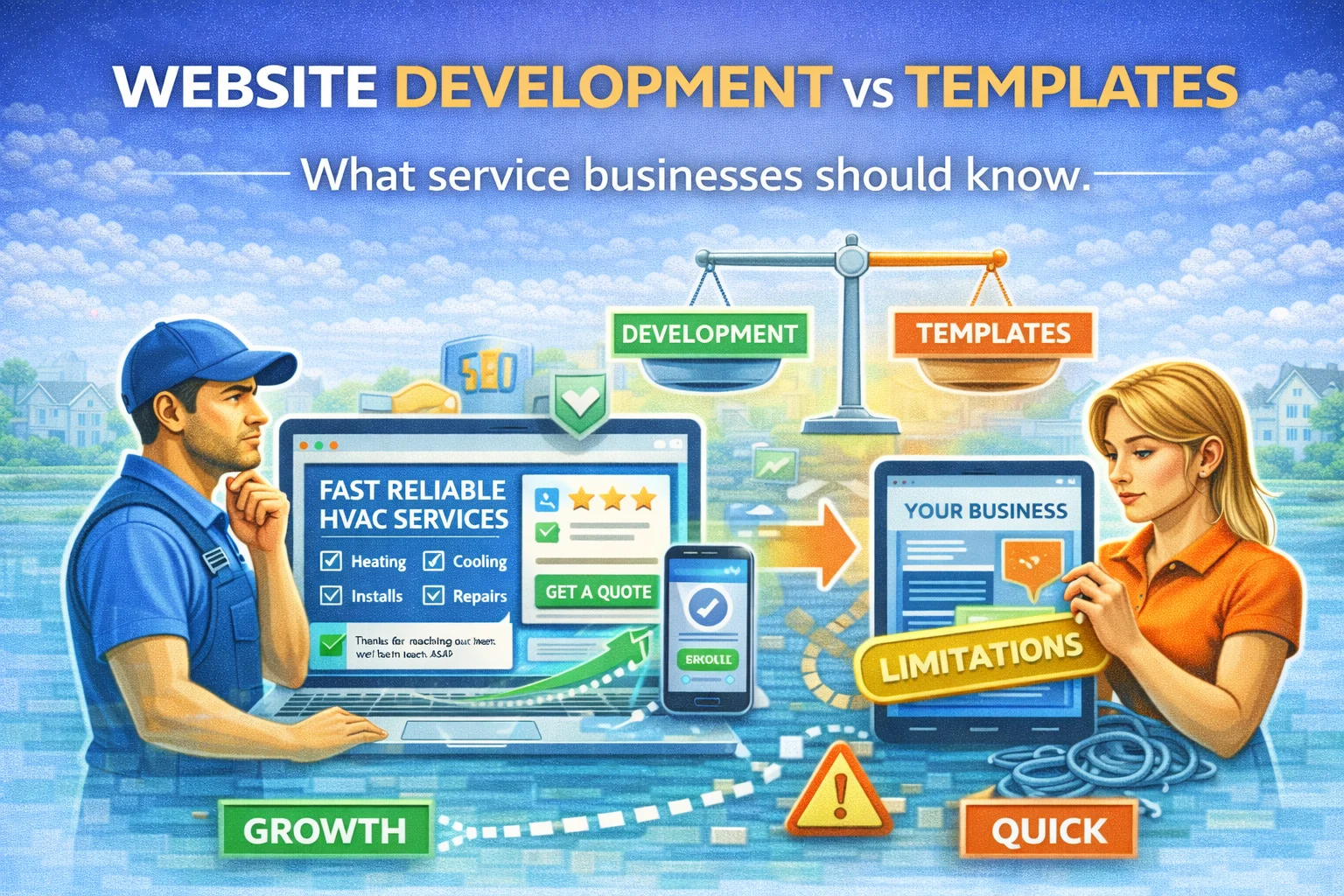 Website Development vs Templates: What Service Businesses Should Know